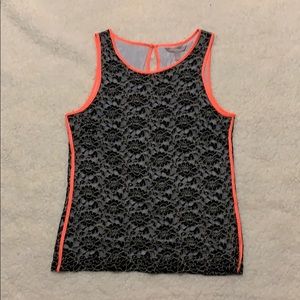 Banana Republic | 8 Black Floral Lace Tank